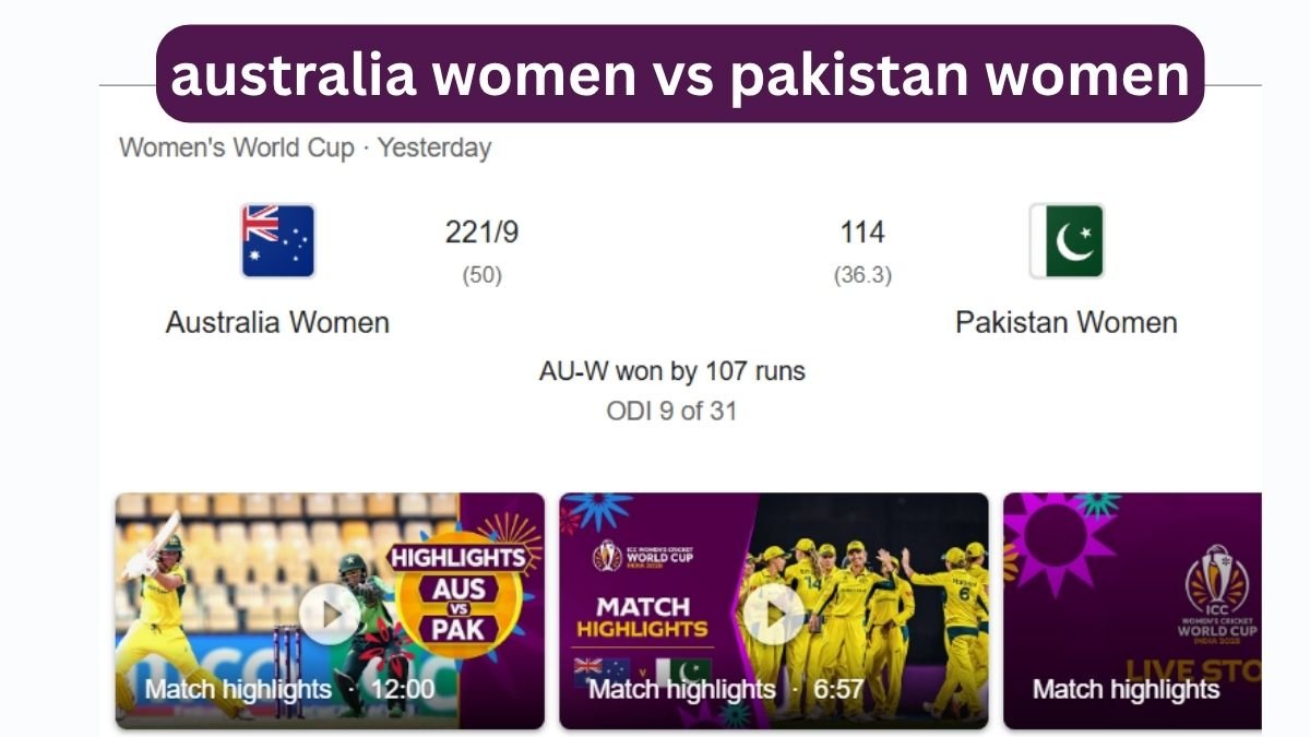australia women vs pakistan women
